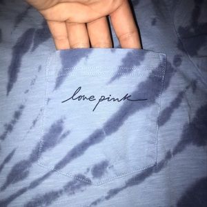 Tie-dye blue PINK shirt 🌙